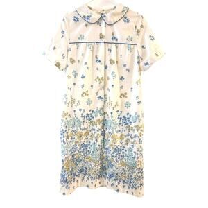 GRANNY MUUMUU Dress VTG House Gown Sz Medium 50's